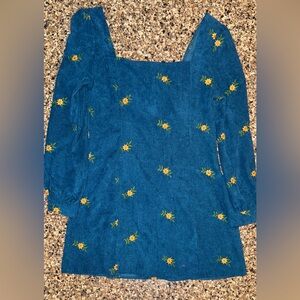 Cider Blue Corduroy Dress